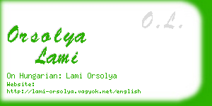 orsolya lami business card